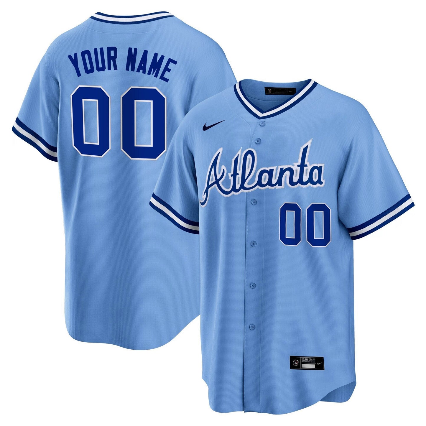 Atlanta Braves Throwback 1974 - 1982 Custom Jersey - All Stitched