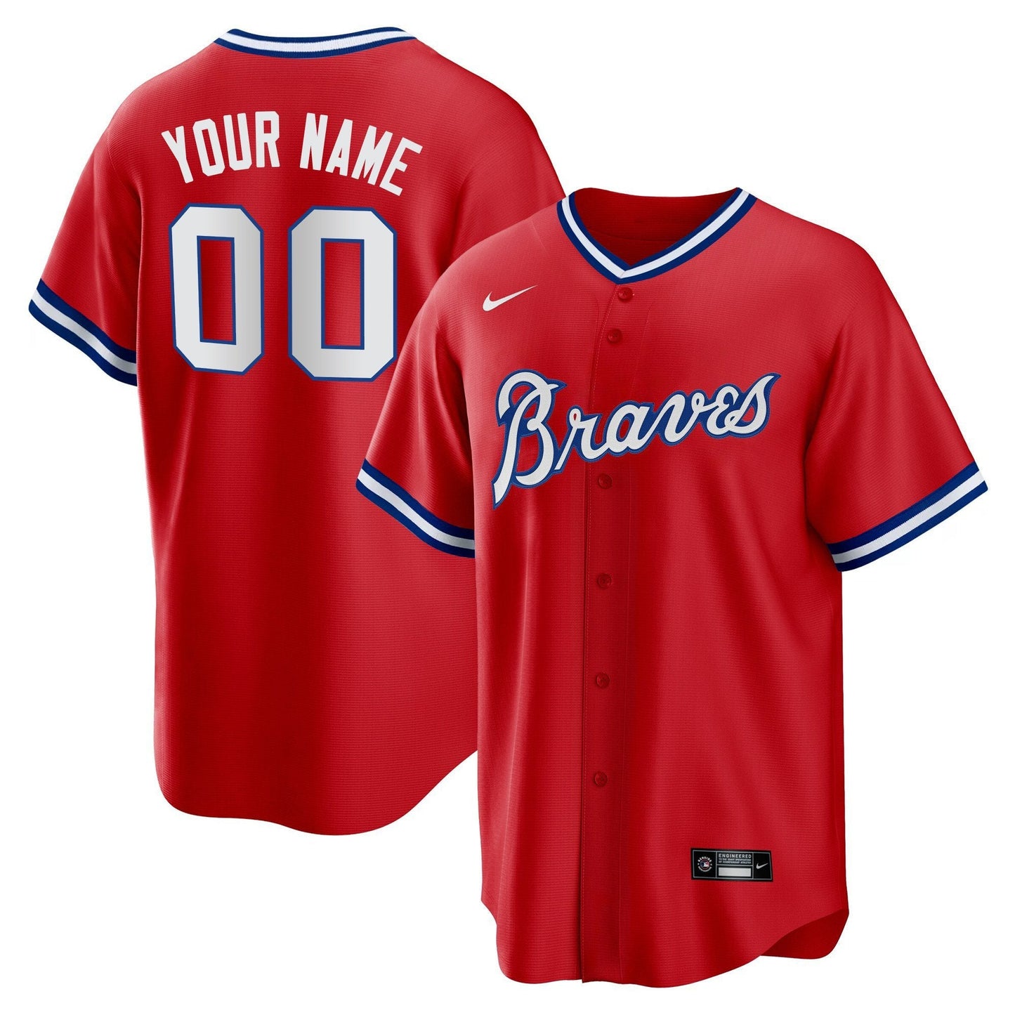 Atlanta Braves Throwback 1974 - 1982 Custom Jersey - All Stitched