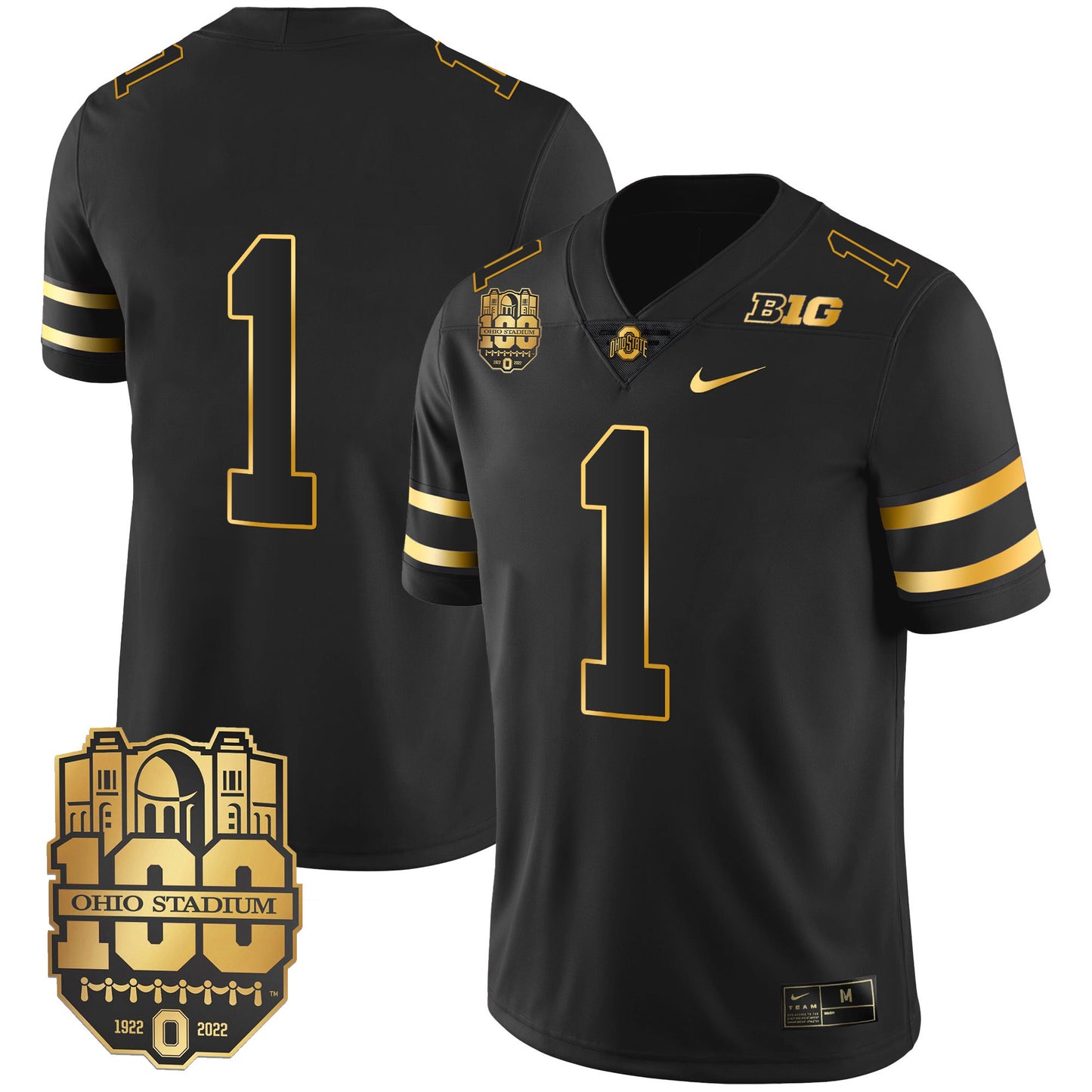 Ohio State Buckeyes Gold Jersey - All Stitched