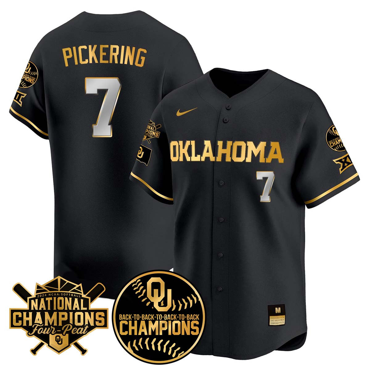 Men's size - Oklahoma Women's Back To National Champions Jersey 406VTTLJS002 - All Stitched