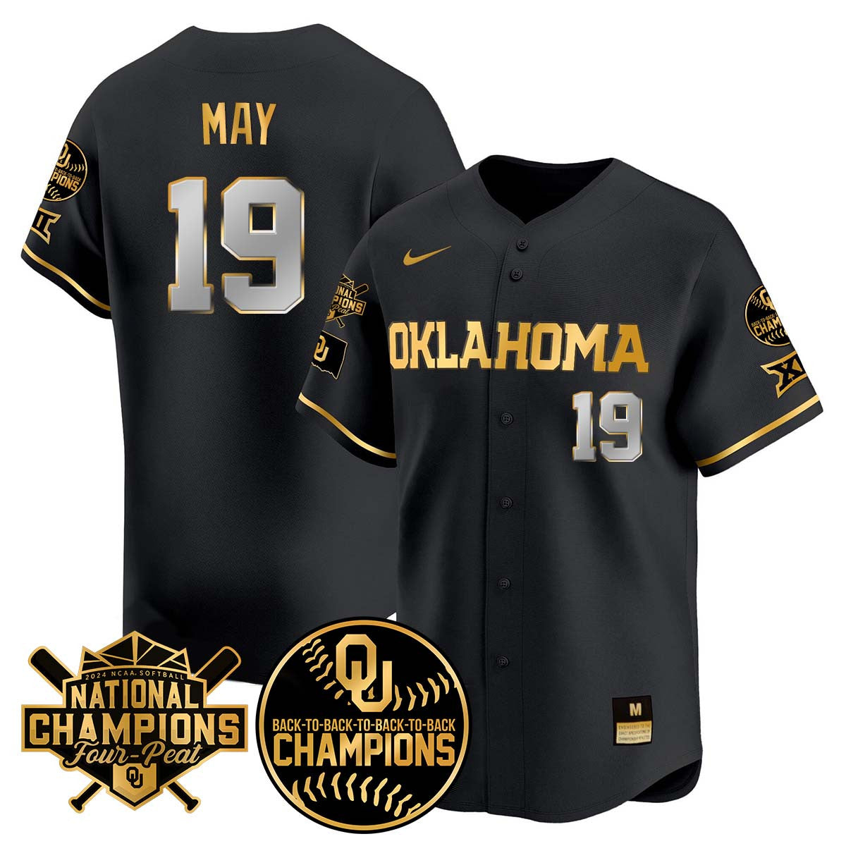 Oklahoma Women's Back To National Champions Jersey 406VTTLJS002 - All Stitched