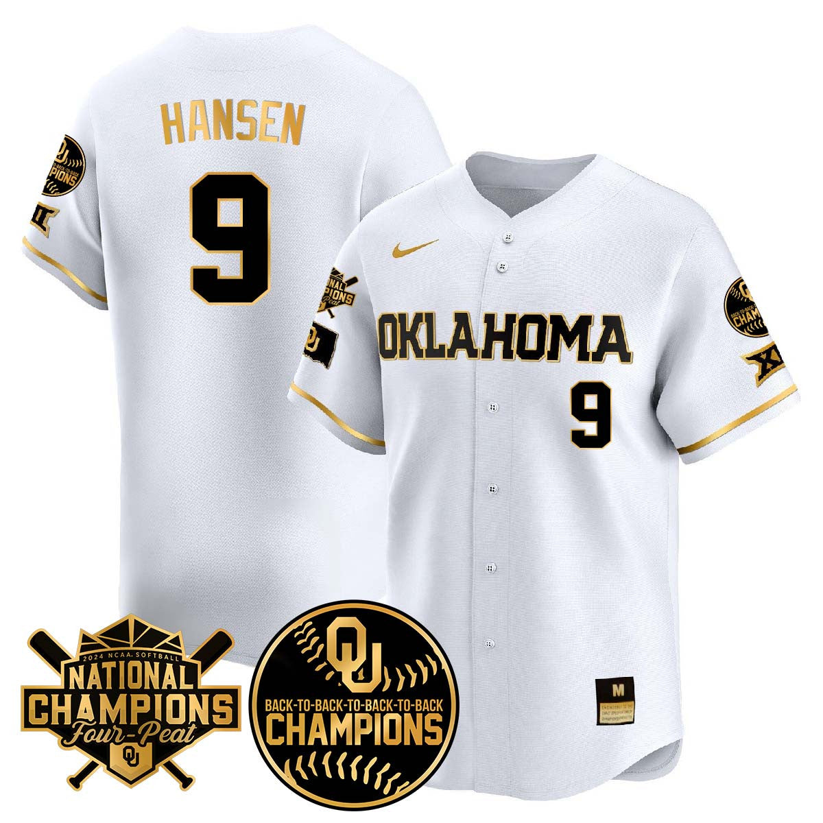 Oklahoma Women's Back To National Champions Jersey 406VTTLJS002 - All Stitched