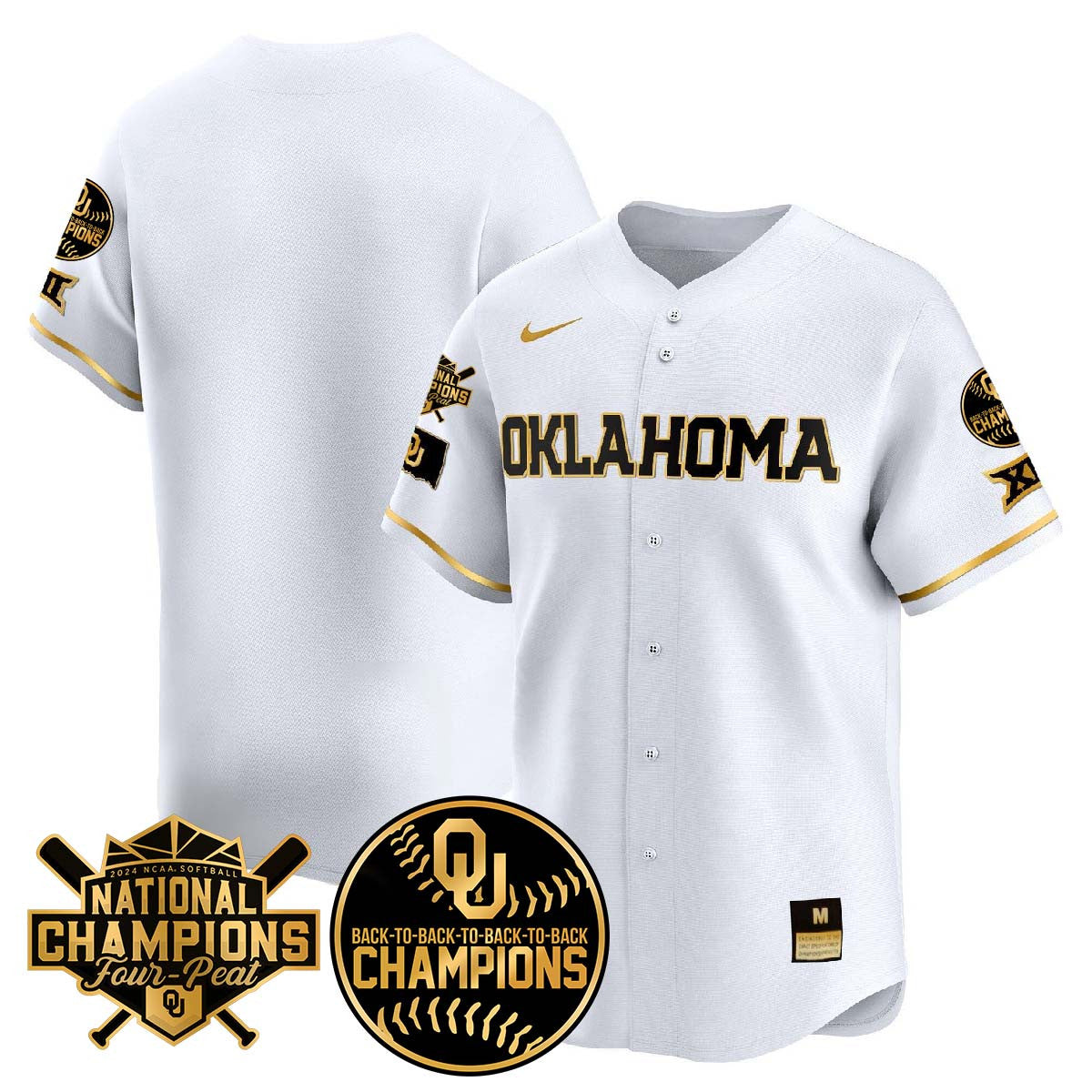 Oklahoma Women's Back To National Champions Jersey 406VTTLJS002 - All Stitched