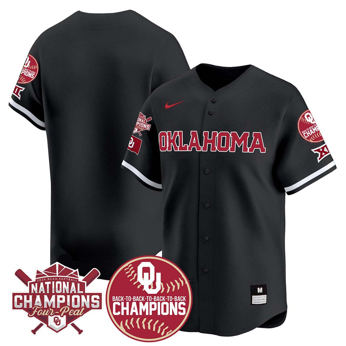 Oklahoma Women's Back To National Champions Jersey 406VTTLJS002 - All Stitched