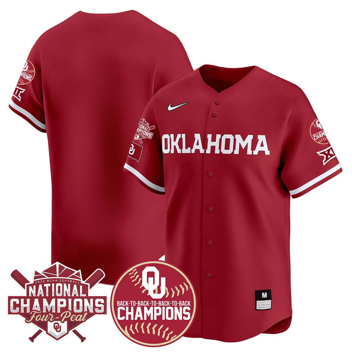 Oklahoma Women's Back To National Champions Jersey 406VTTLJS002 - All Stitched