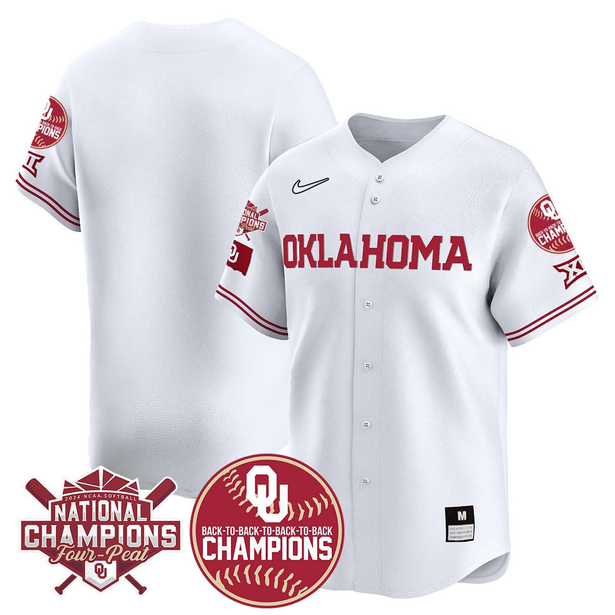 Oklahoma Women's Back To National Champions Jersey 406VTTLJS002 - All Stitched