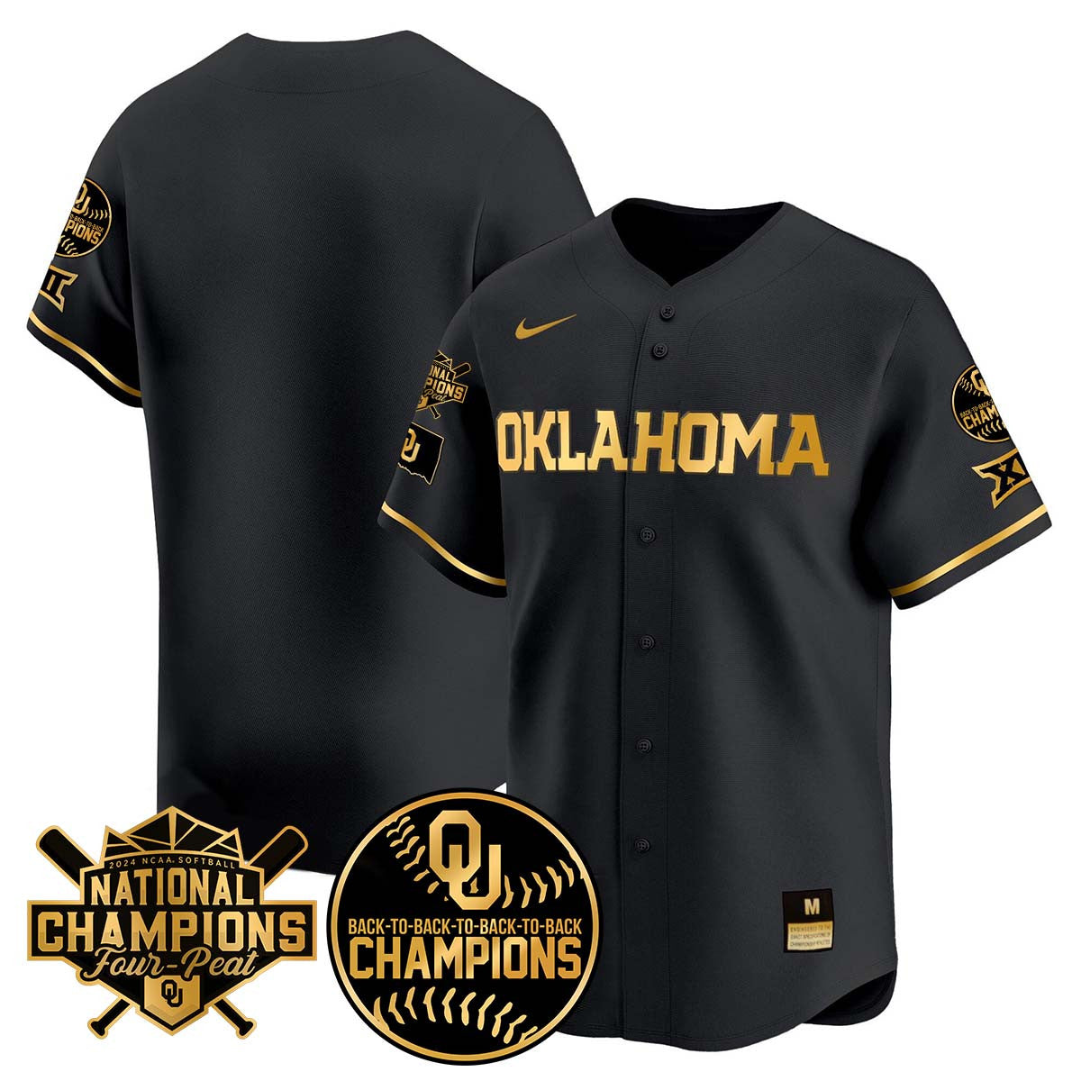 Oklahoma Women's Back To National Champions Jersey 406VTTLJS002 - All Stitched