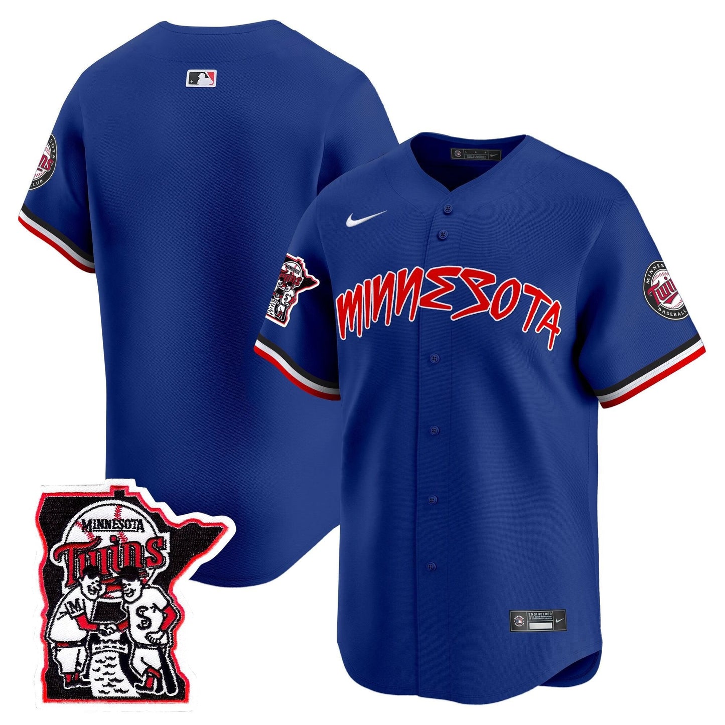 Minnesota Twins Shaking Hands Patch Vapor Premier Limited Jersey - All Stitched