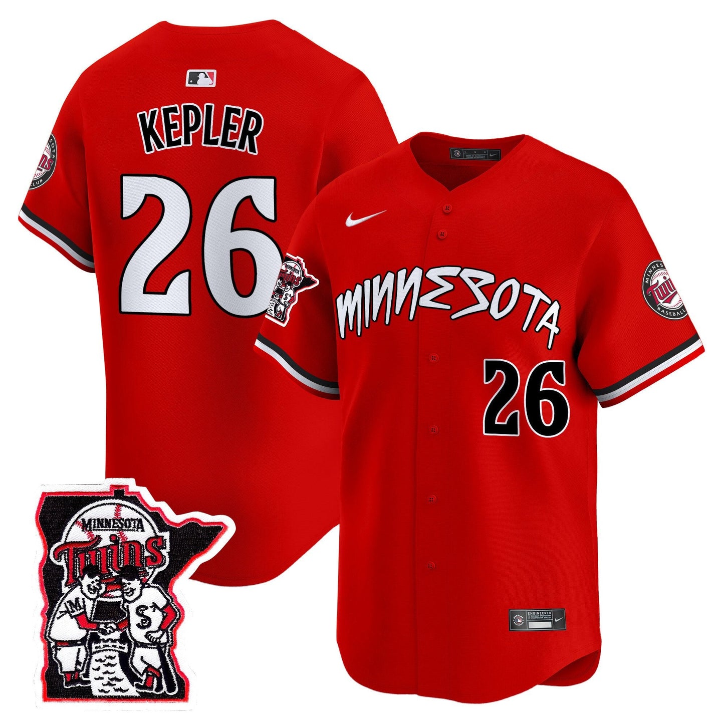 Minnesota Twins Shaking Hands Patch Vapor Premier Limited Jersey - All Stitched