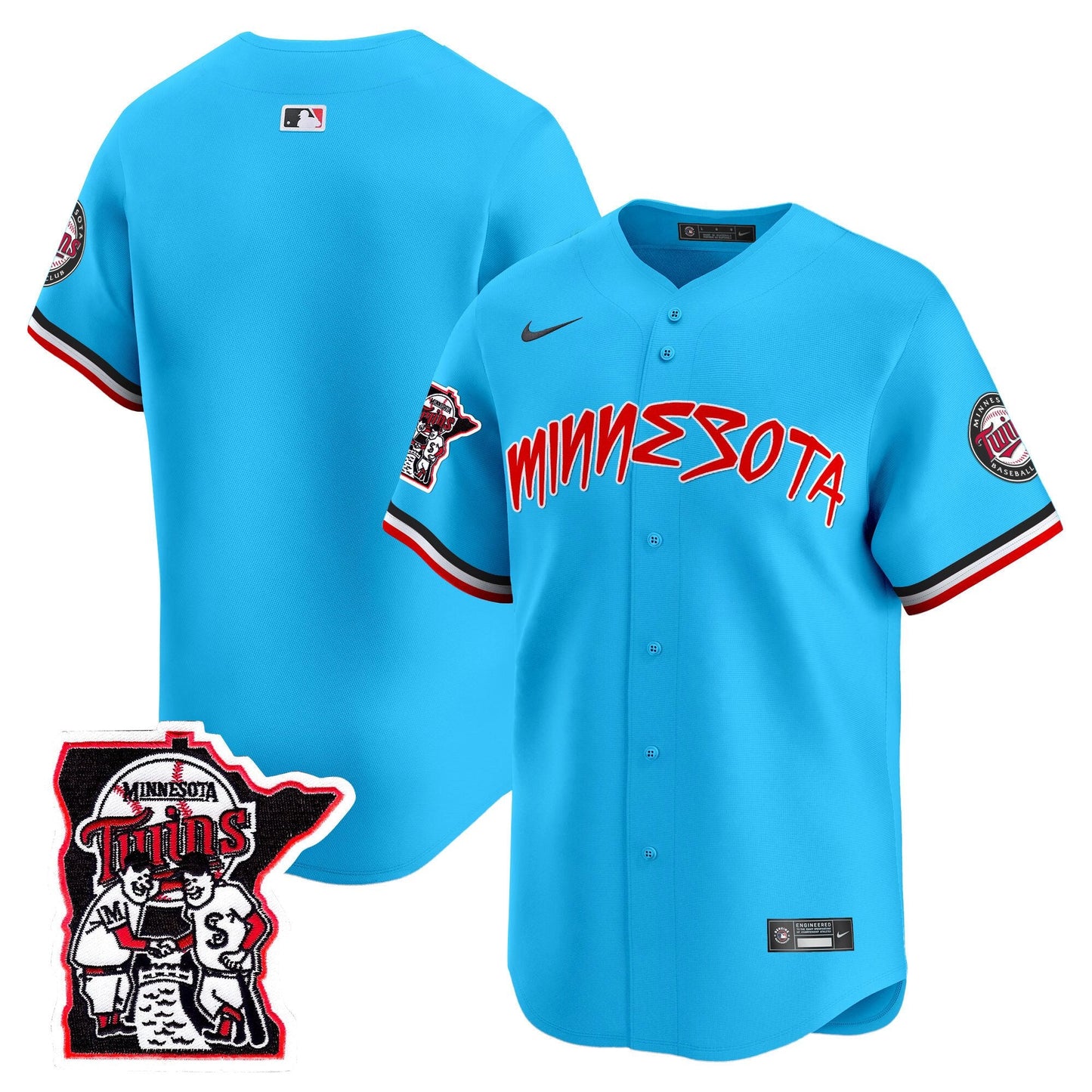 Minnesota Twins Shaking Hands Patch Vapor Premier Limited Jersey - All Stitched