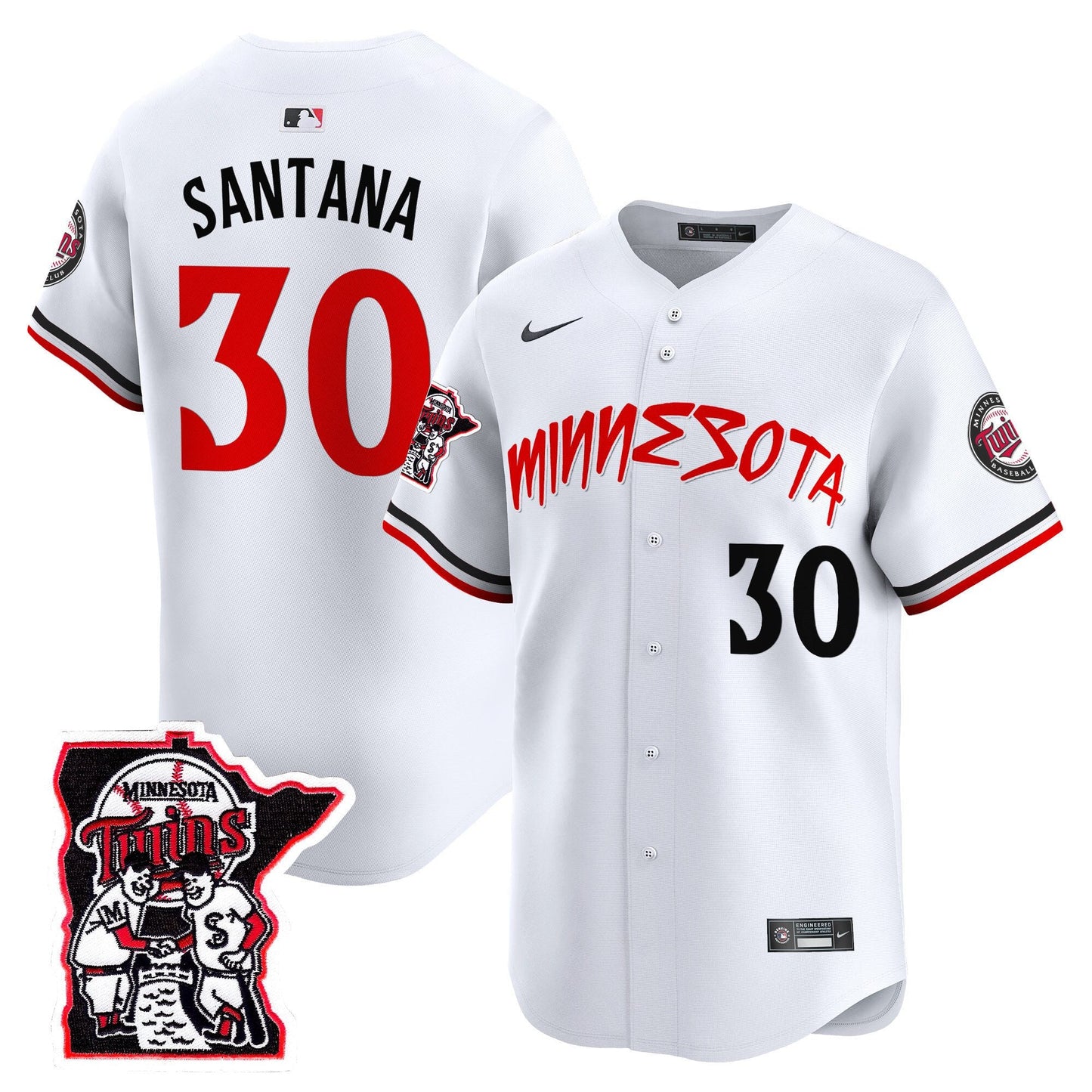 Minnesota Twins Shaking Hands Patch Vapor Premier Limited Jersey - All Stitched