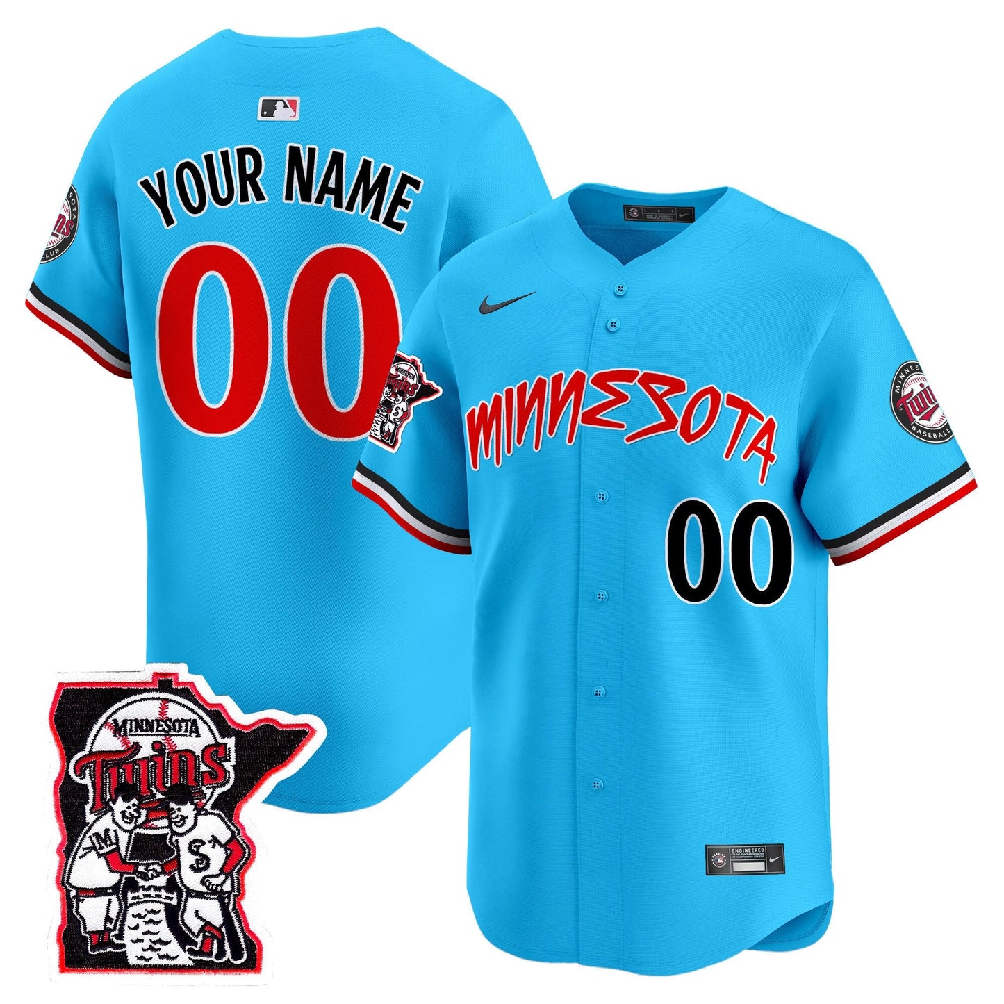 Minnesota Twins Shaking Hands Patch Vapor Premier Limited Custom Jersey - All Stitched