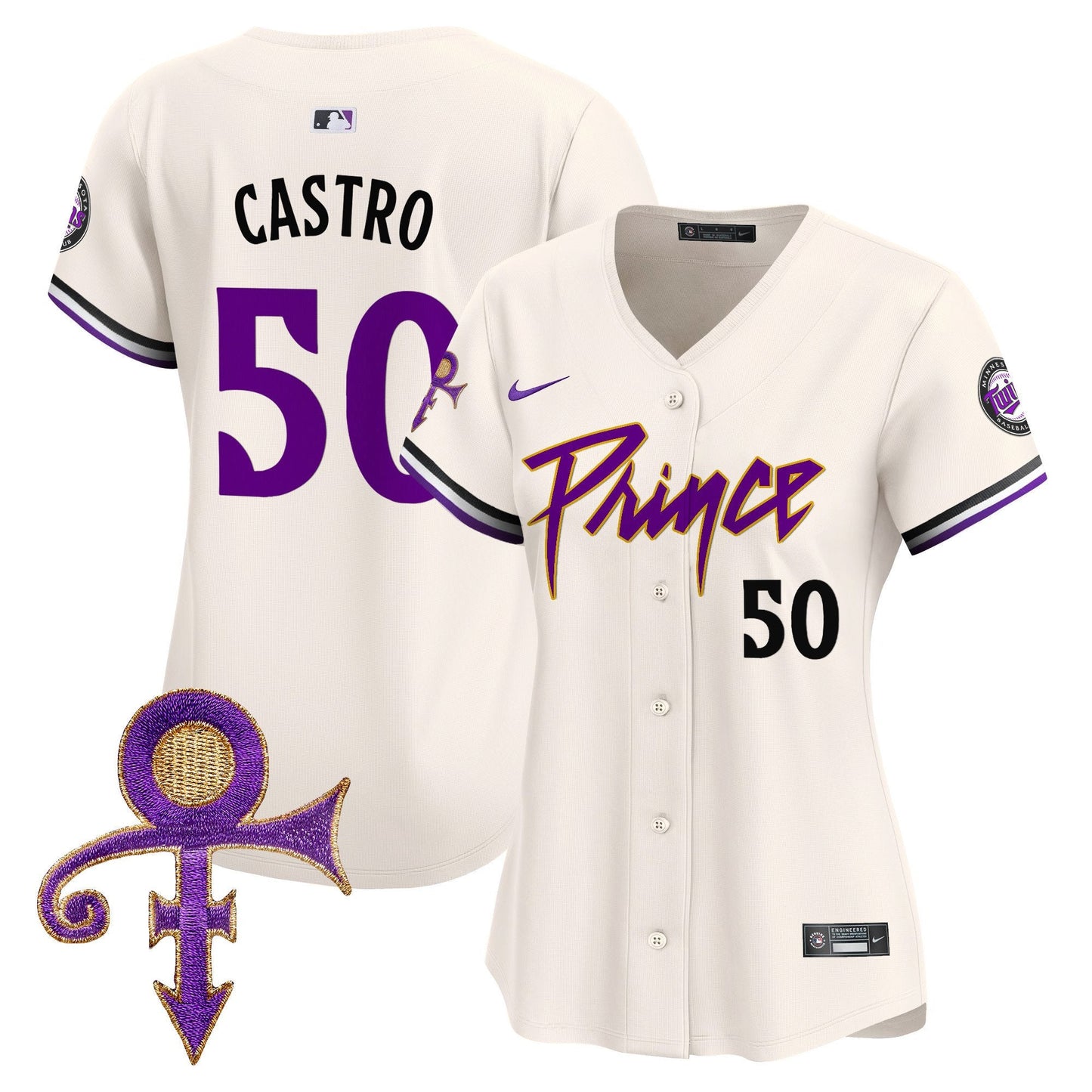 WoMinnesota Twins Prince Patch Vapor Premier Limited Jersey V4 - All Stitched