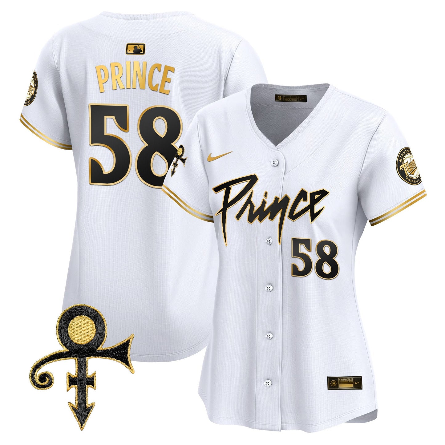 WoMinnesota Twins Prince Patch Vapor Premier Limited Jersey V4 - All Stitched