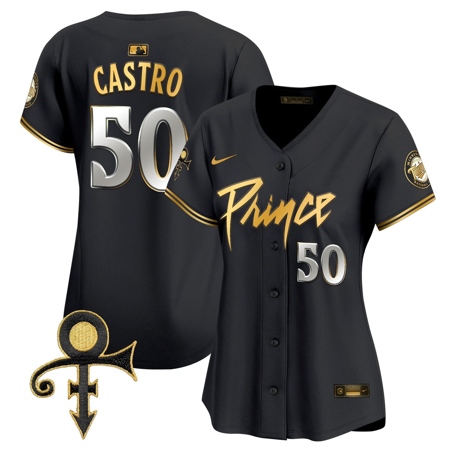 WoMinnesota Twins Prince Patch Vapor Premier Limited Jersey V4 - All Stitched