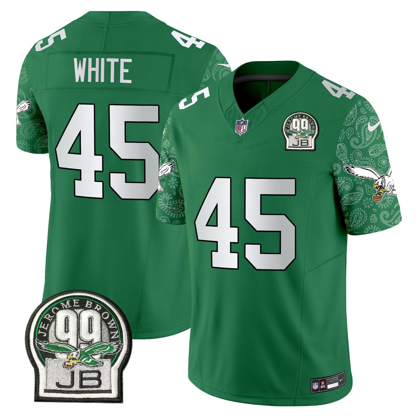 Eagles Kelly Green Vapor Limited Jersey V4 - All Stitched