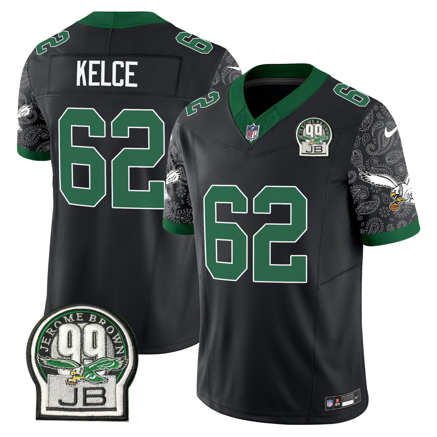 Eagles Kelly Green Vapor Limited Jersey V4 - All Stitched