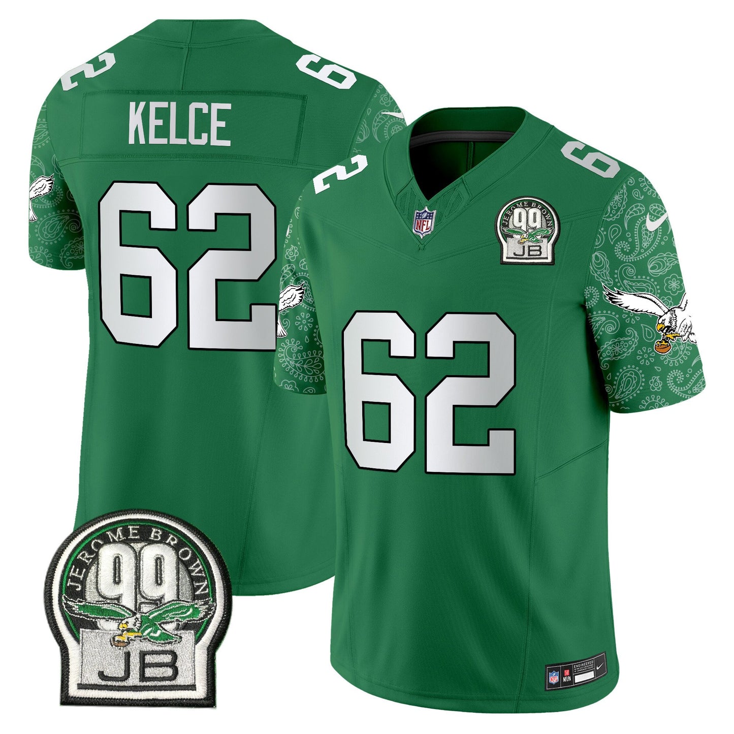 Eagles Kelly Green Vapor Limited Jersey V4 - All Stitched
