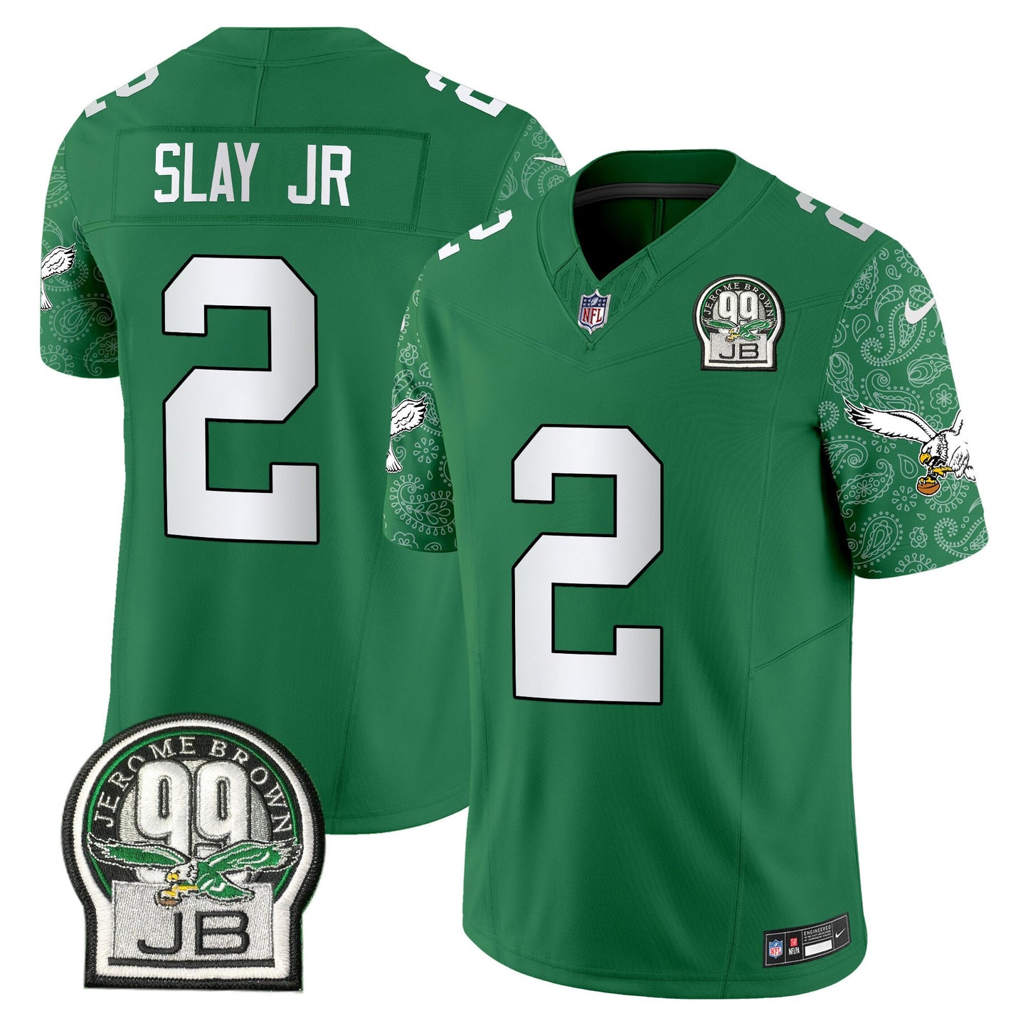 Eagles Kelly Green Vapor Limited Jersey V4 - All Stitched