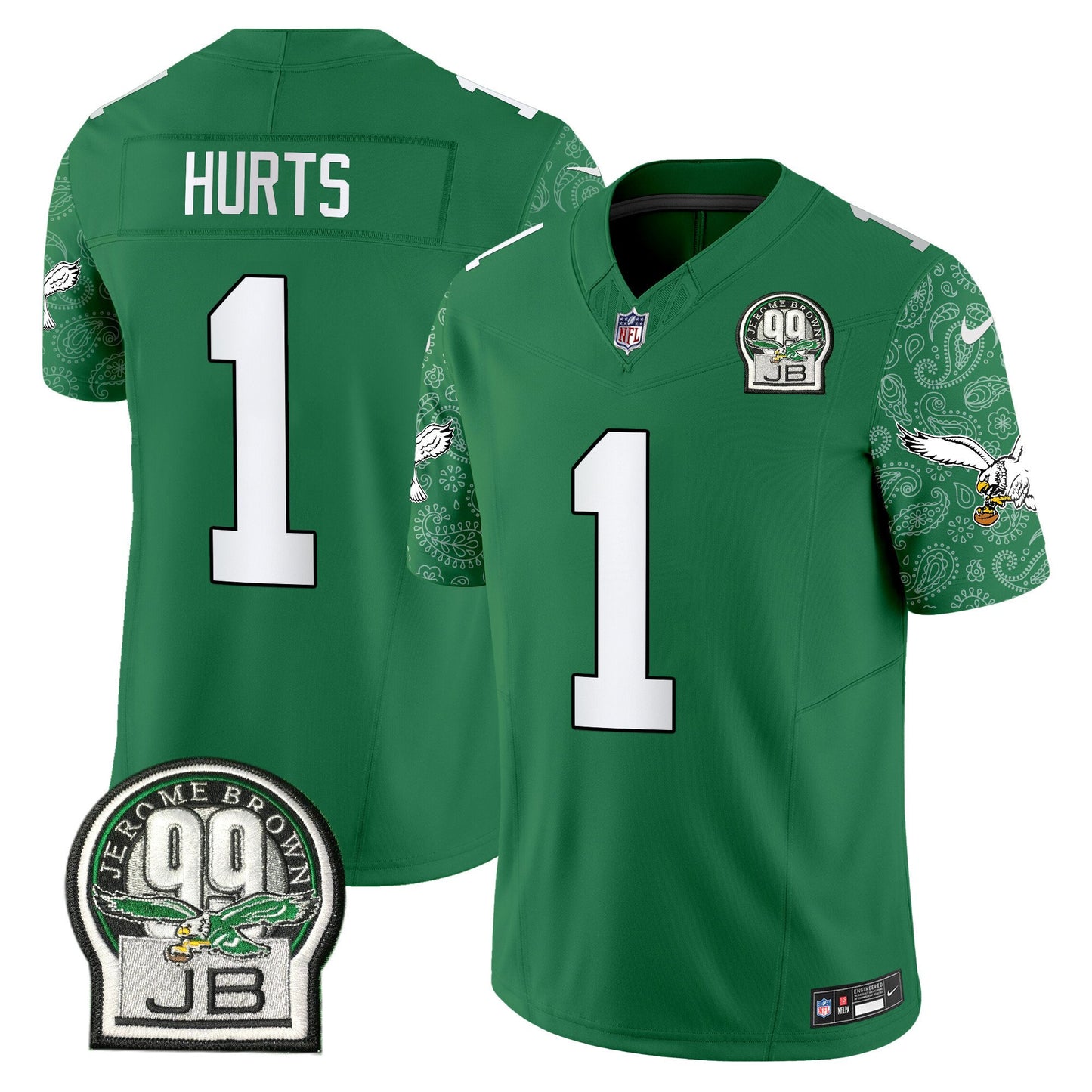 Eagles Kelly Green Vapor Limited Jersey V4 - All Stitched