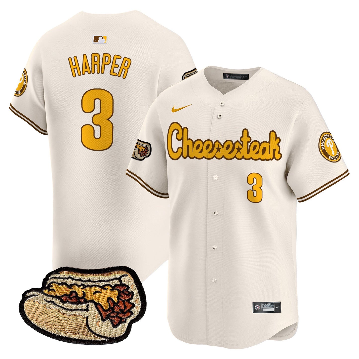 Phillies Cheesesteak Vapor Premier Limited Jersey - All Stitched