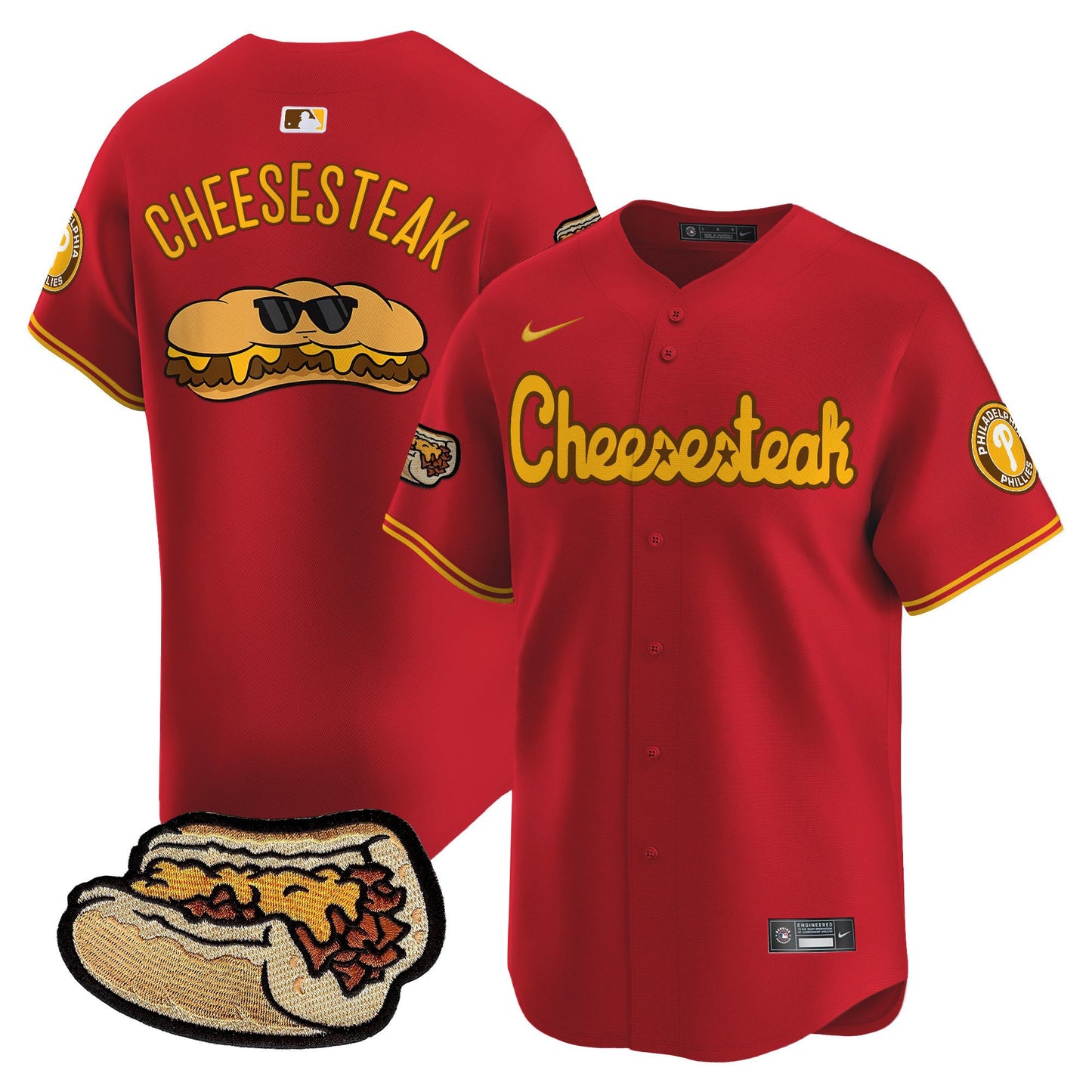 Phillies Cheesesteak Vapor Premier Limited Jersey - All Stitched