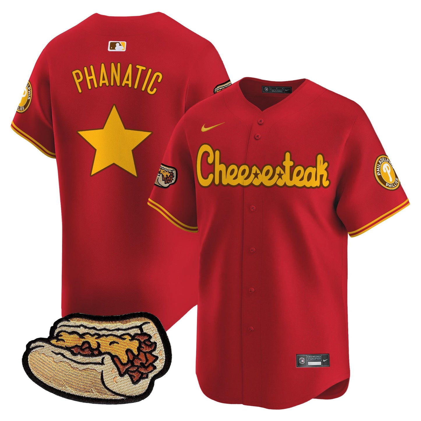 Phillies Cheesesteak Vapor Premier Limited Jersey - All Stitched