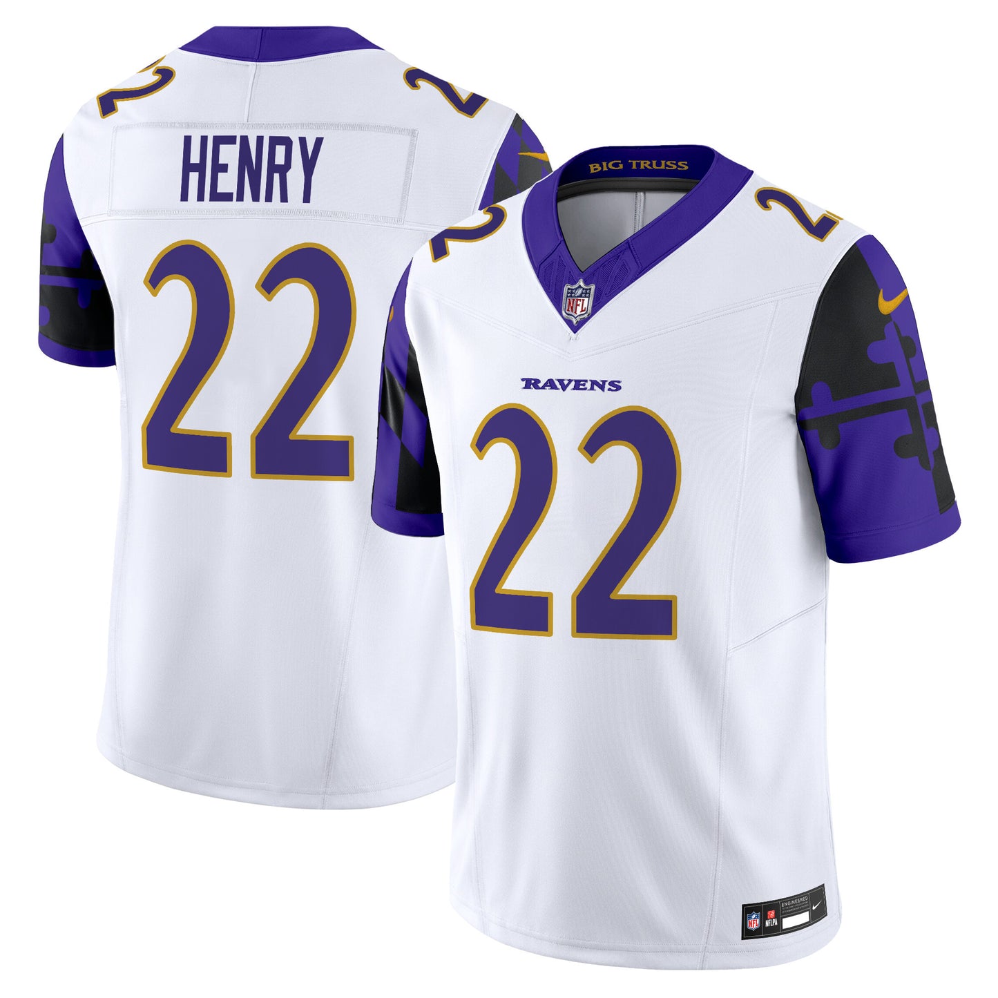 Ravens Maryland Flag Vapor Limited Jersey - All Stitched