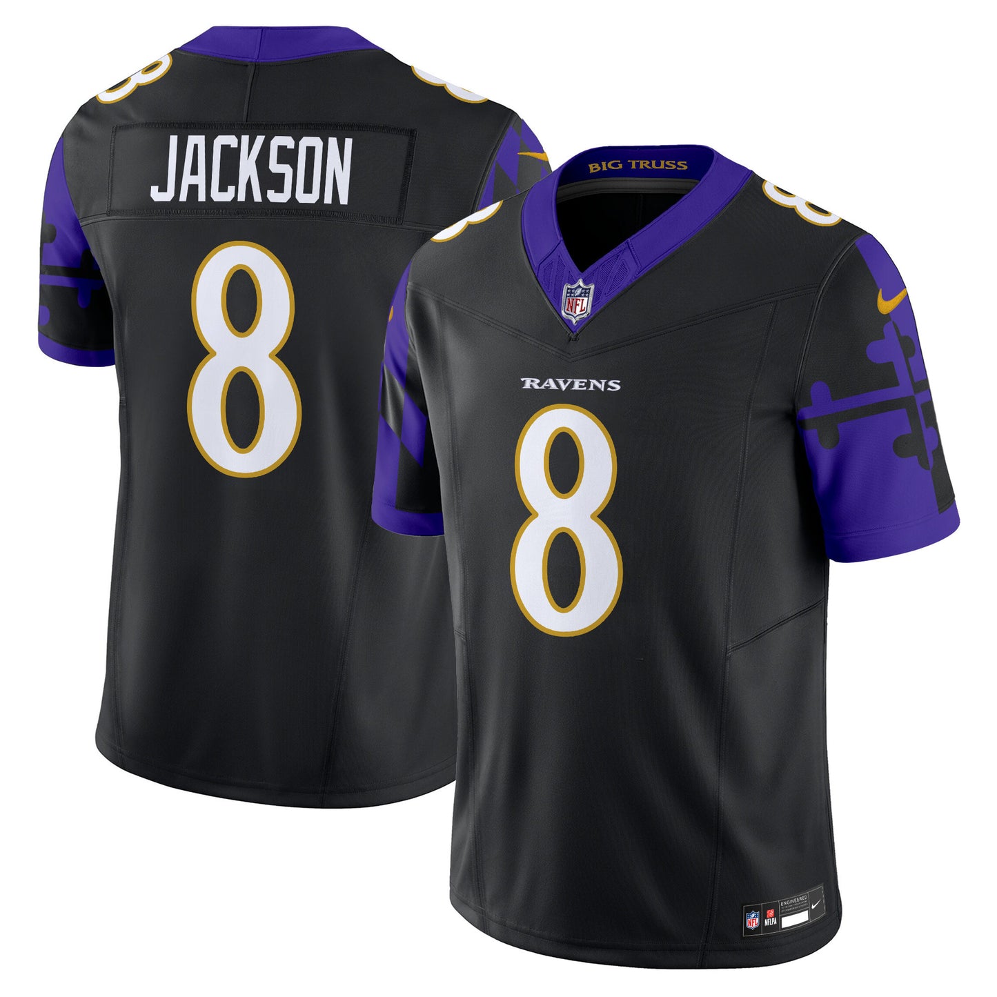 Ravens Maryland Flag Vapor Limited Jersey - All Stitched