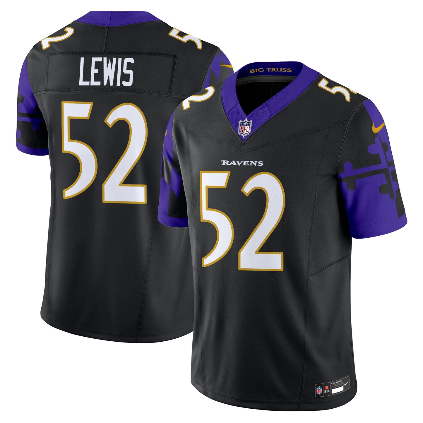 Ravens Maryland Flag Vapor Limited Jersey - All Stitched