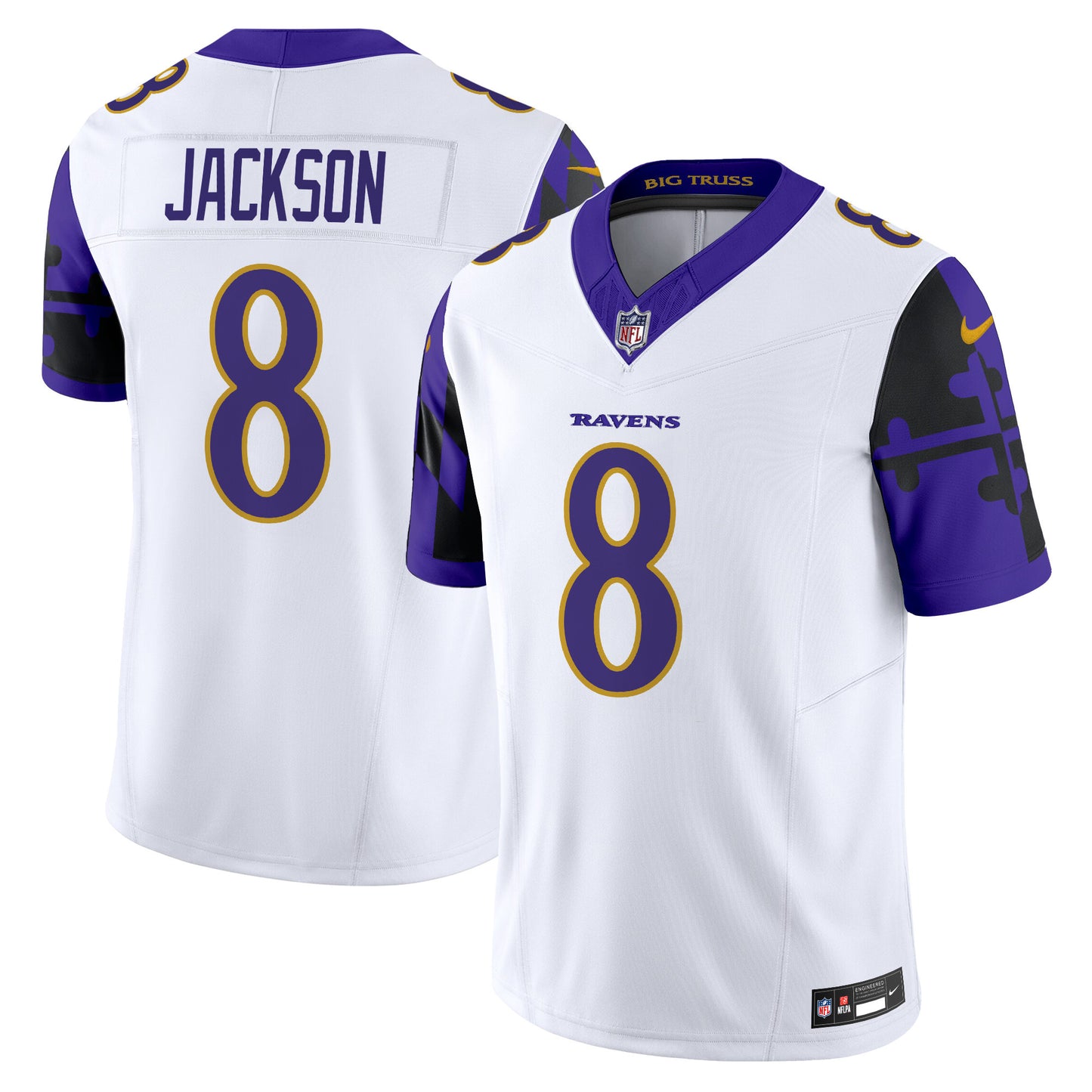 Ravens Maryland Flag Vapor Limited Jersey - All Stitched