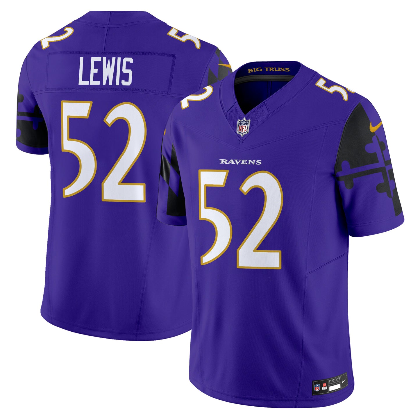 Ravens Maryland Flag Vapor Limited Jersey - All Stitched