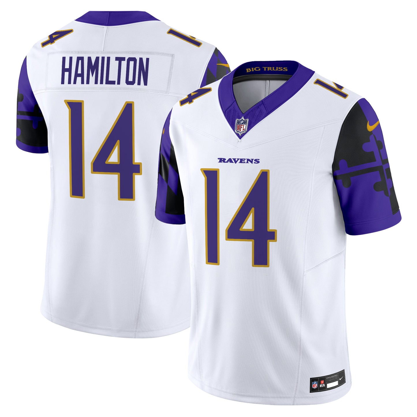Ravens Maryland Flag Vapor Limited Jersey - All Stitched
