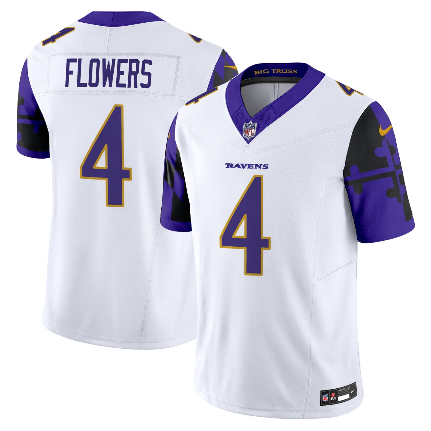 Ravens Maryland Flag Vapor Limited Jersey - All Stitched