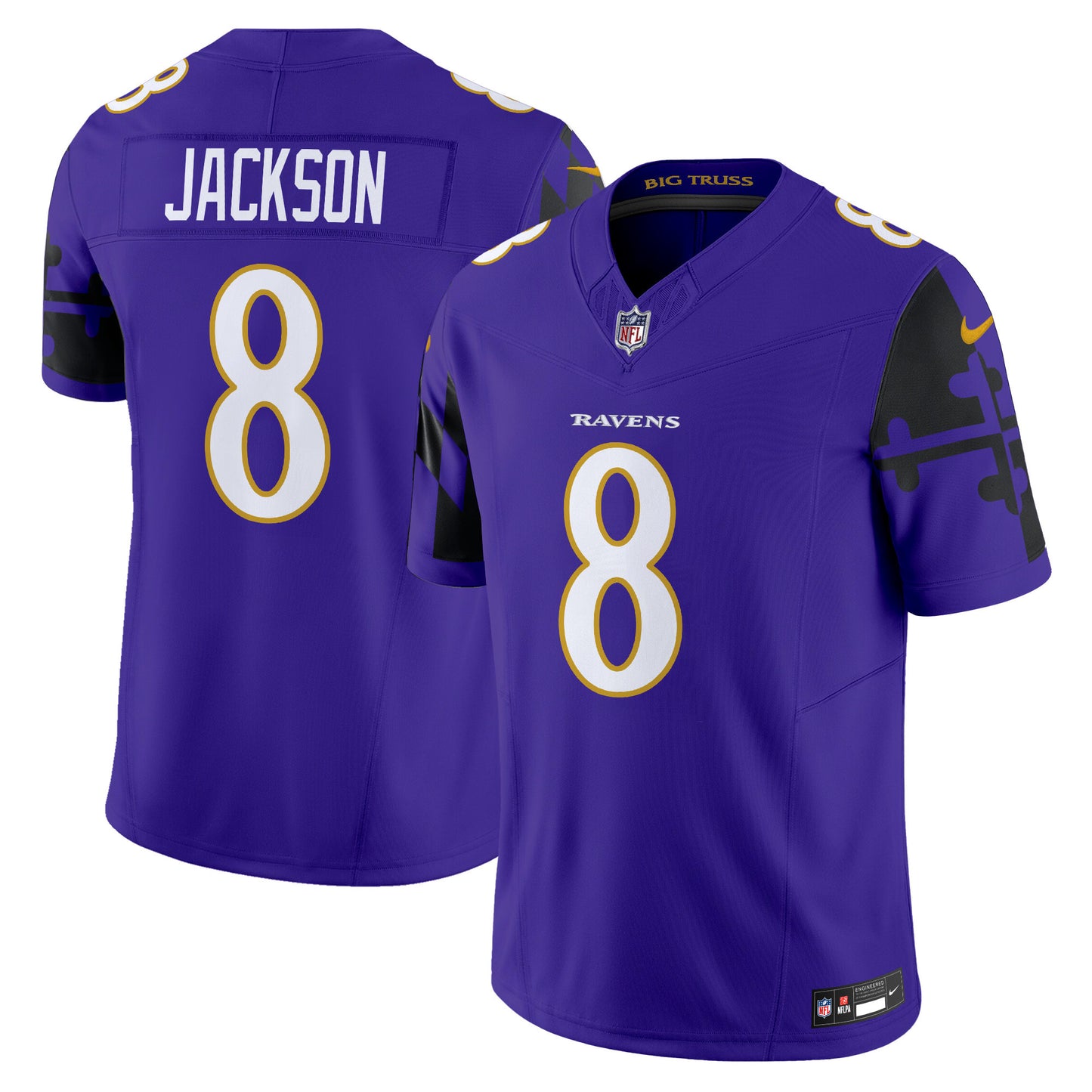Ravens Maryland Flag Vapor Limited Jersey - All Stitched