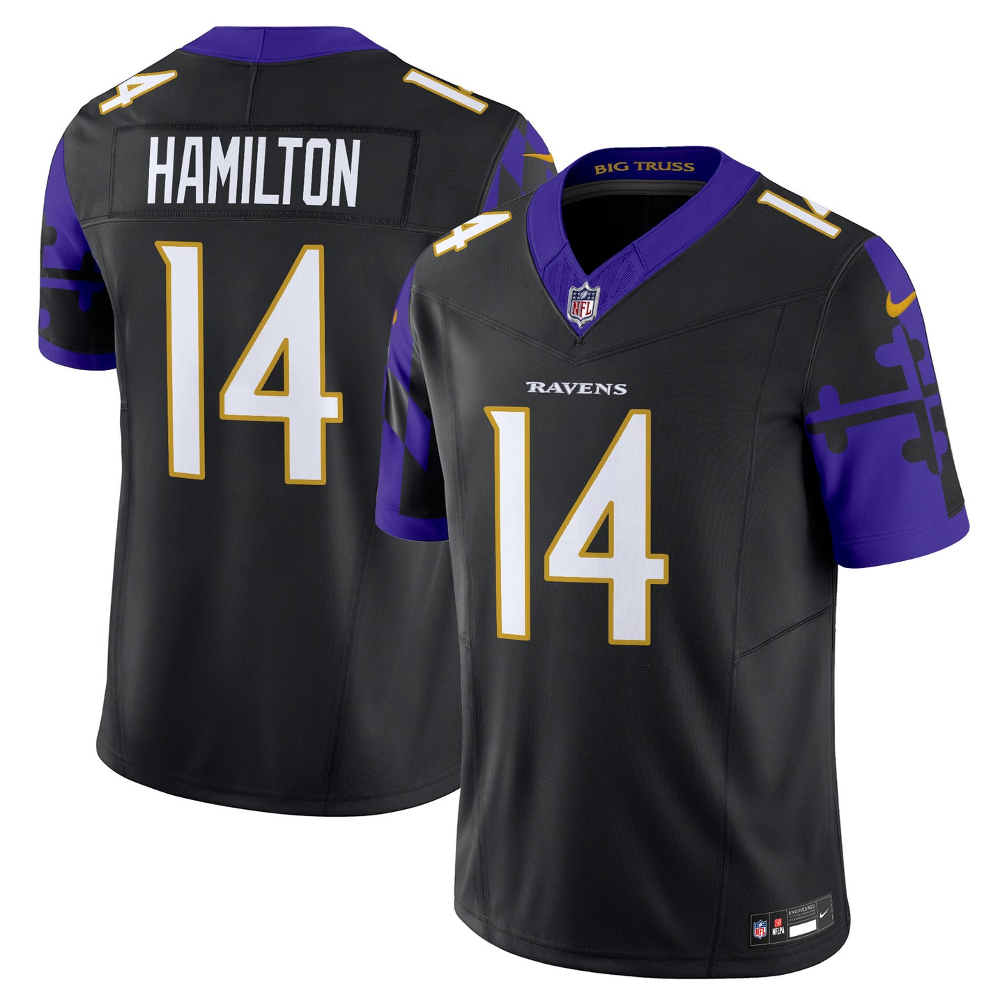Ravens Maryland Flag Vapor Limited Jersey - All Stitched