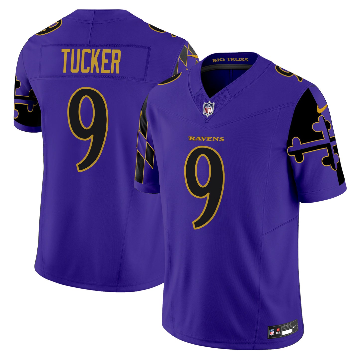 Ravens Maryland Flag Vapor Limited Jersey - All Stitched