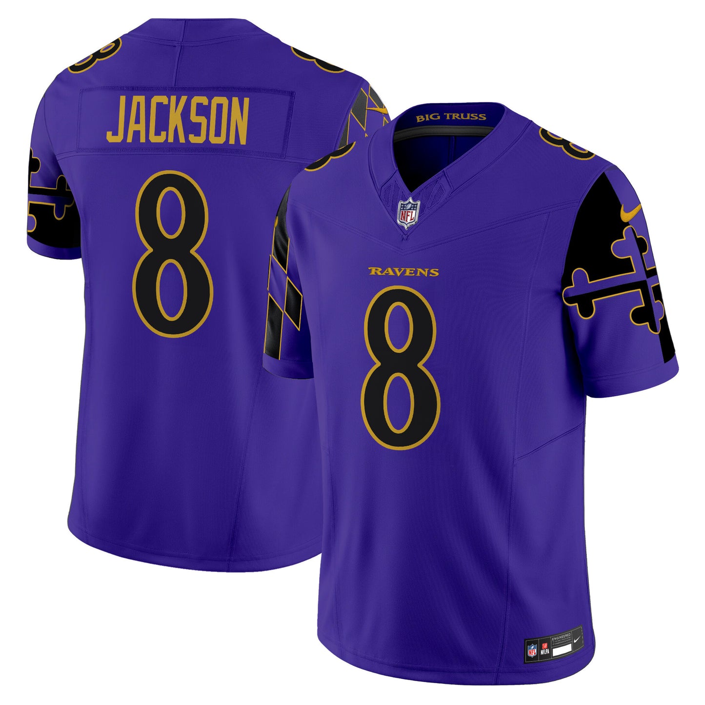 Ravens Maryland Flag Vapor Limited Jersey - All Stitched