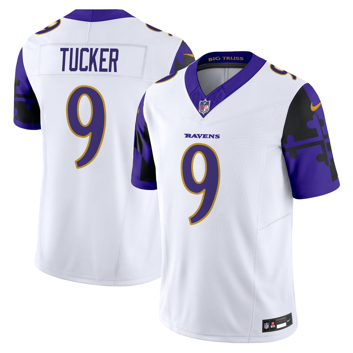 Ravens Maryland Flag Vapor Limited Jersey - All Stitched
