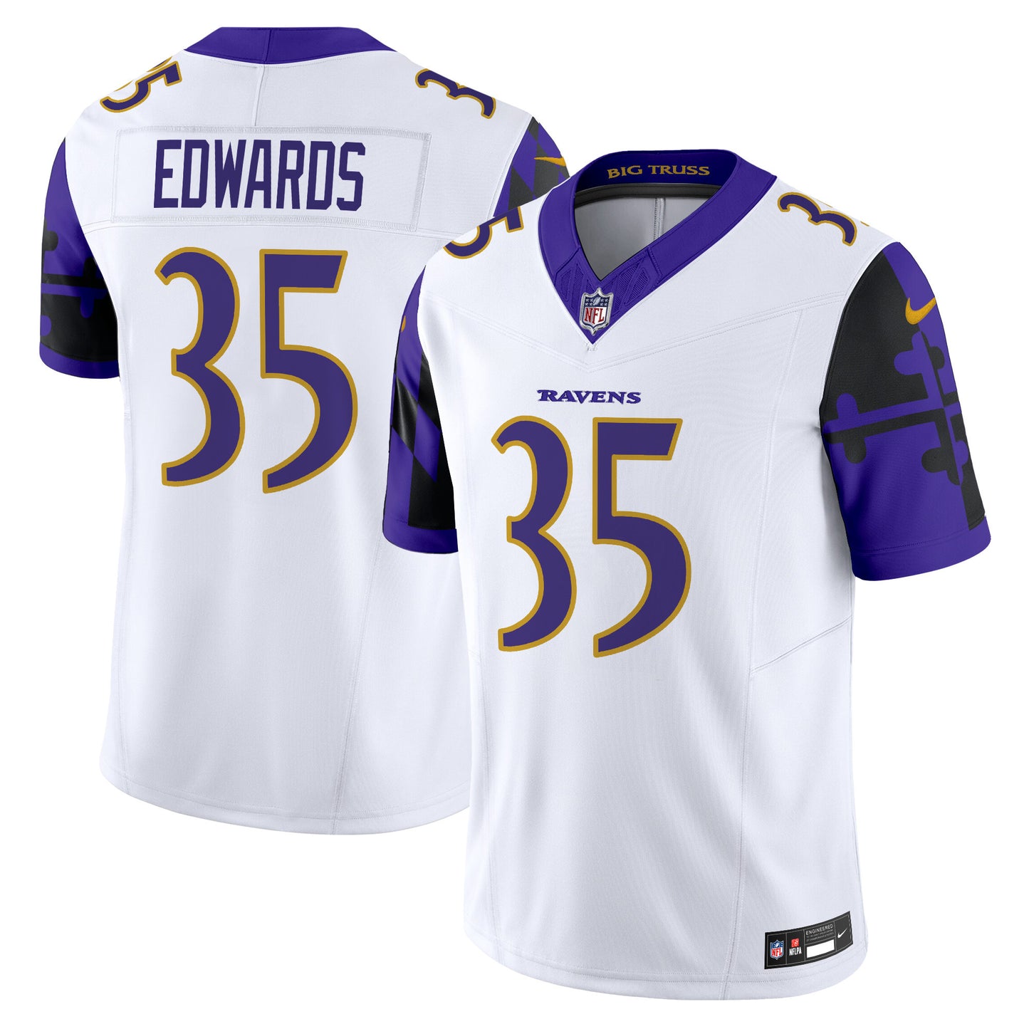 Ravens Maryland Flag Vapor Limited Jersey - All Stitched
