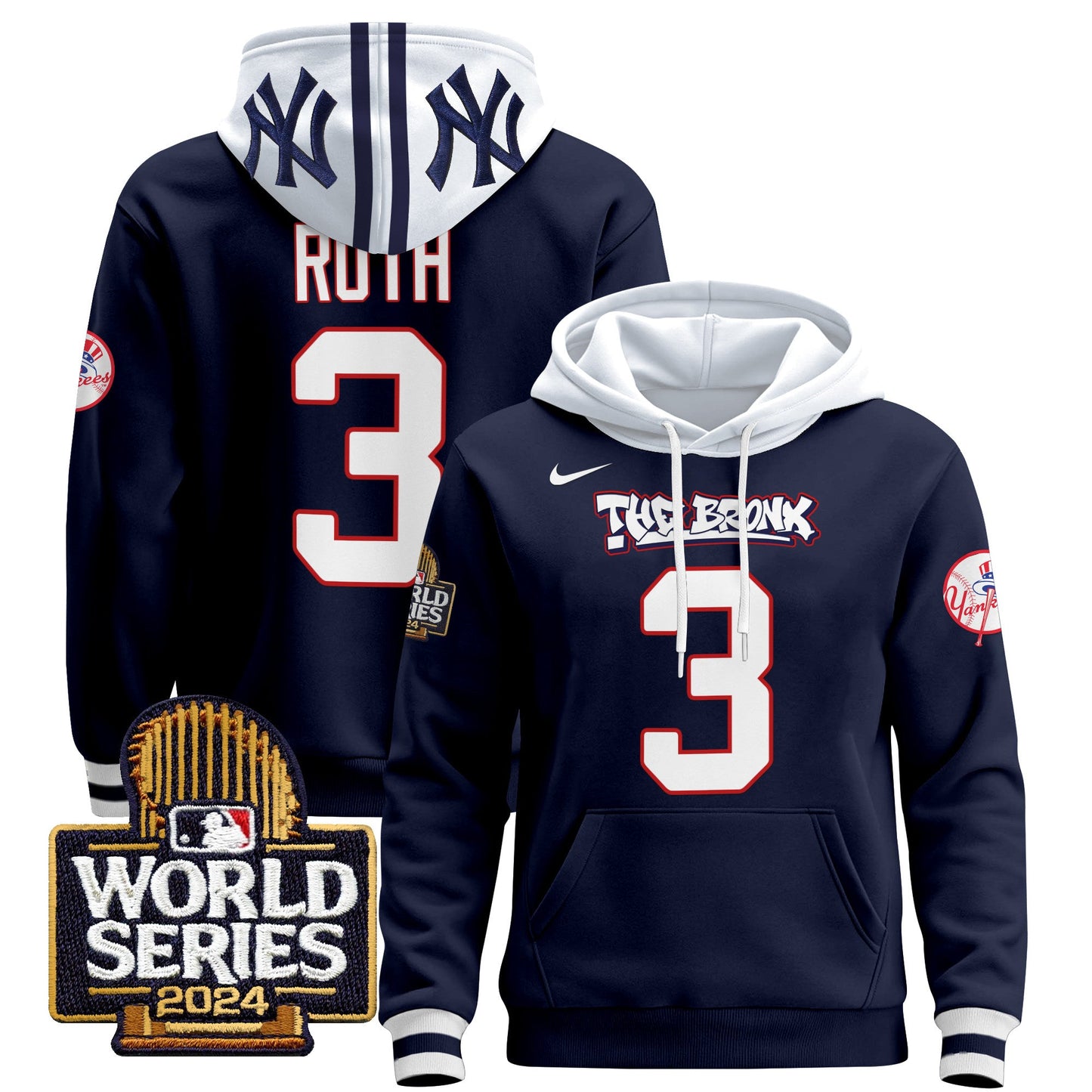 New York Yankees 2024 World Series Pullover Hoodie - All Stitched