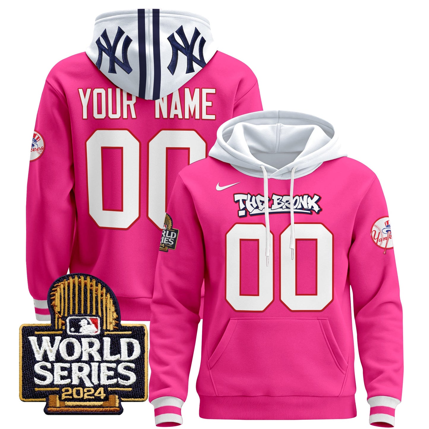 New York Yankees 2024 World Series Custom Pullover Hoodie - All Stitched