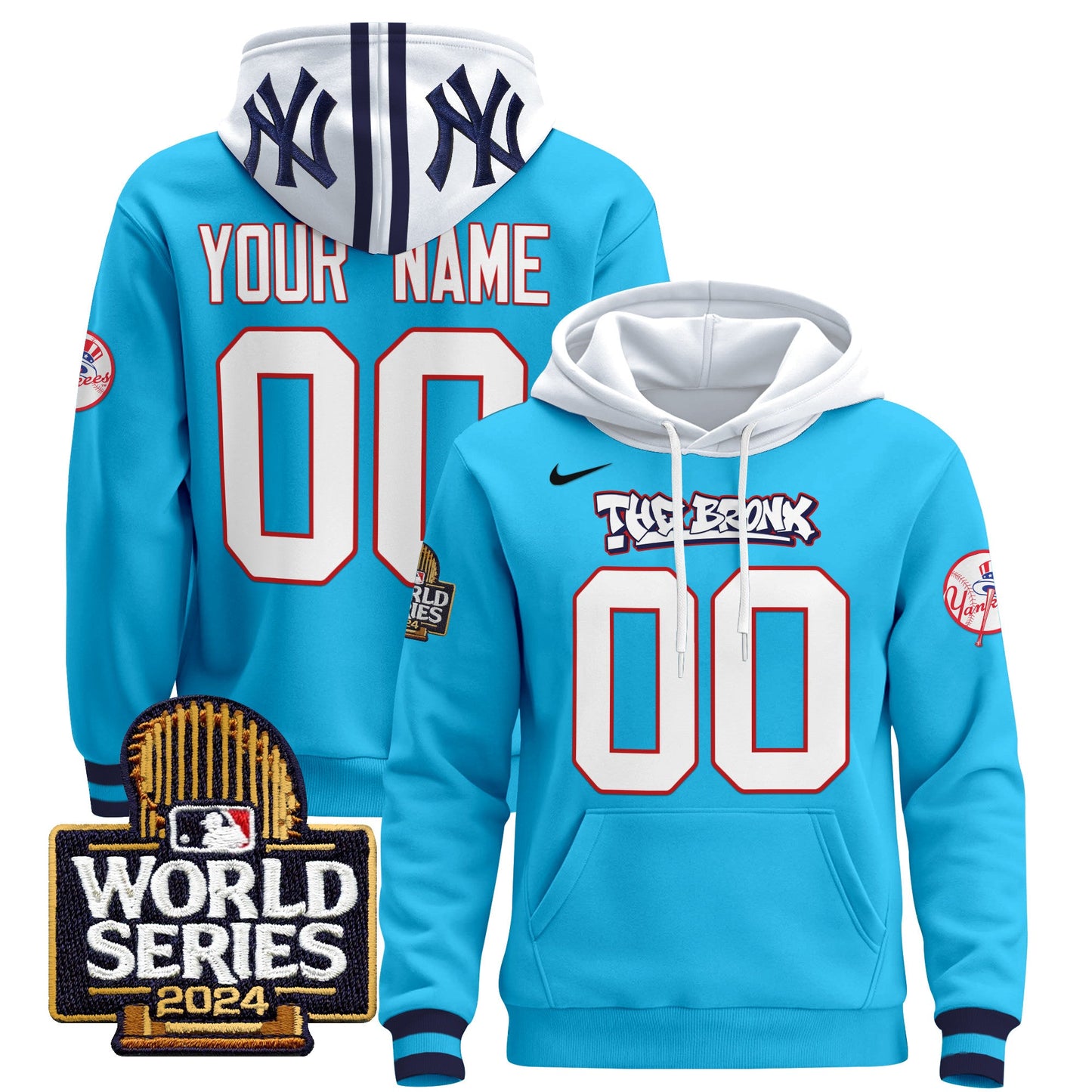 New York Yankees 2024 World Series Custom Pullover Hoodie - All Stitched