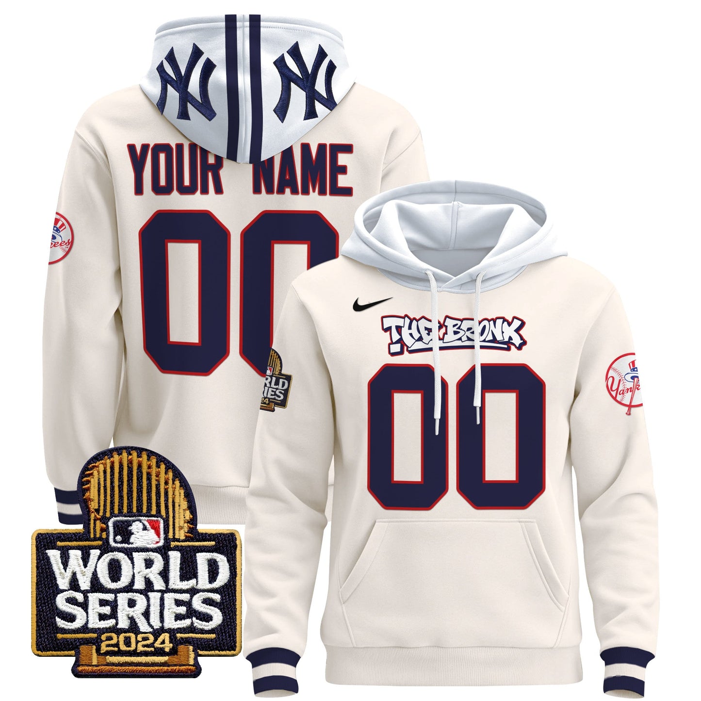New York Yankees 2024 World Series Custom Pullover Hoodie - All Stitched