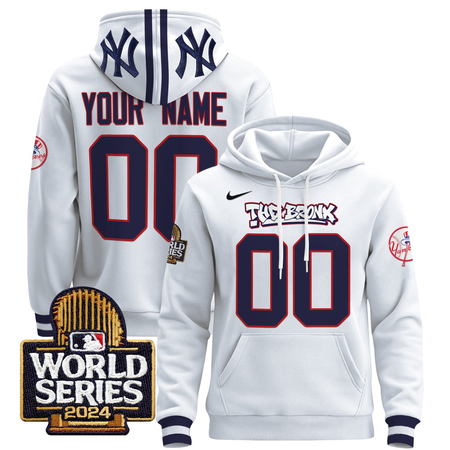 New York Yankees 2024 World Series Custom Pullover Hoodie - All Stitched