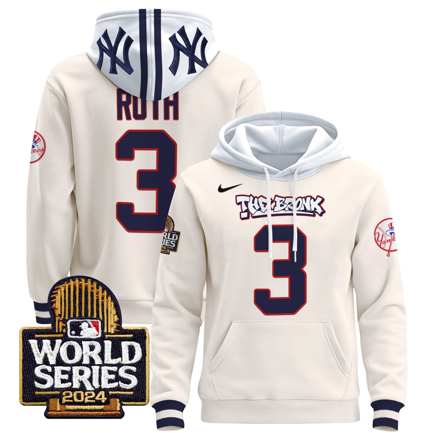 New York Yankees 2024 World Series Pullover Hoodie - All Stitched