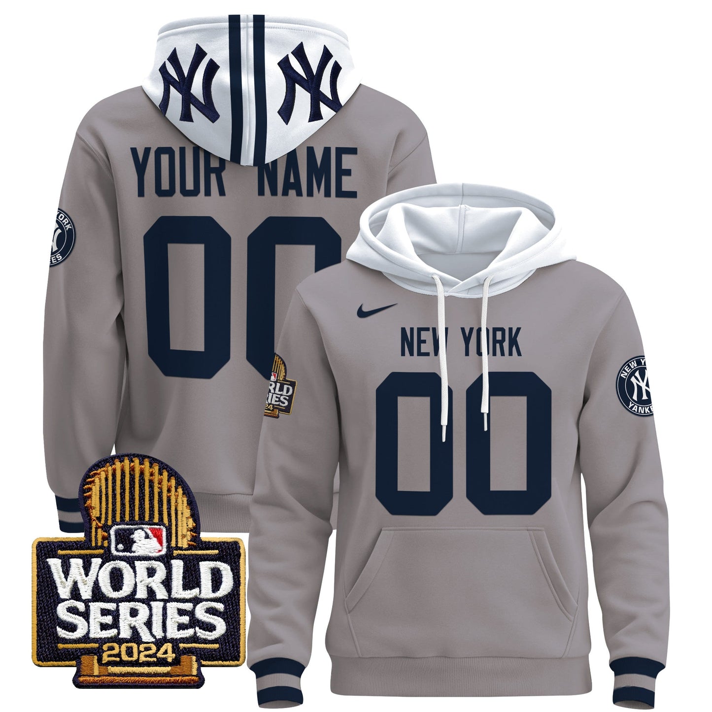 New York Yankees 2024 World Series Custom Pullover Hoodie - All Stitched