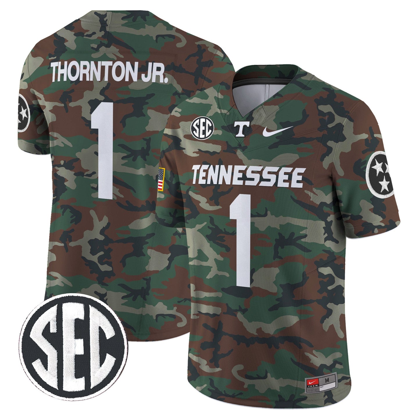 Tennessee Volunteers 2024 Military Vapor Limited Jersey V2 - All Stitched