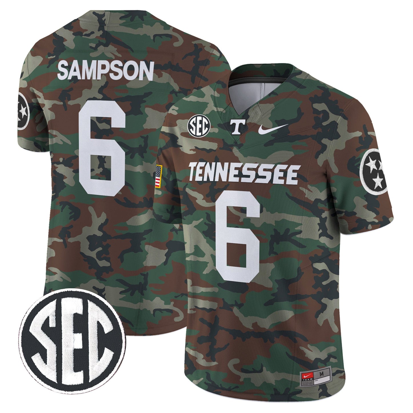 Tennessee Volunteers 2024 Military Vapor Limited Jersey V2 - All Stitched