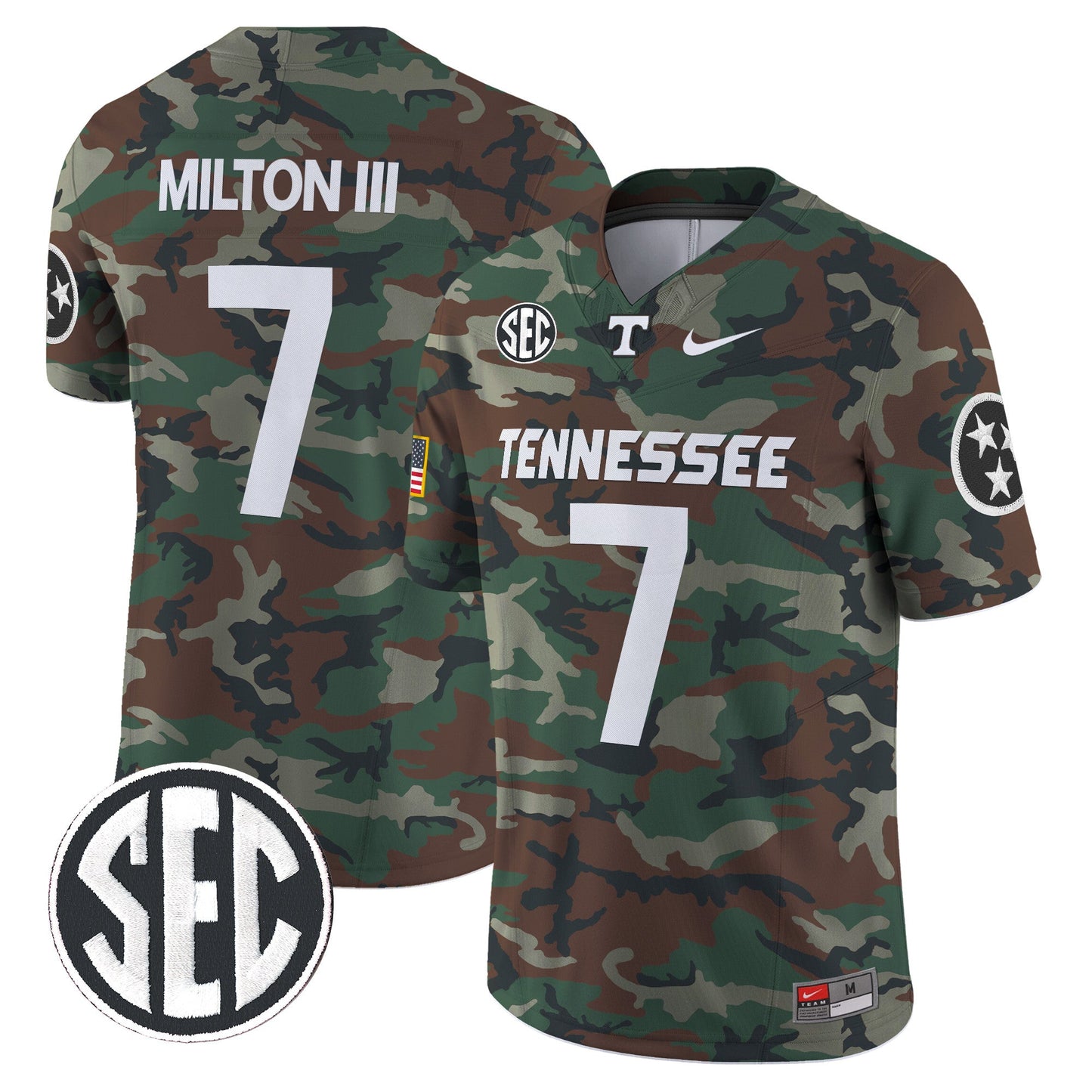 Tennessee Volunteers 2024 Military Vapor Limited Jersey V2 - All Stitched